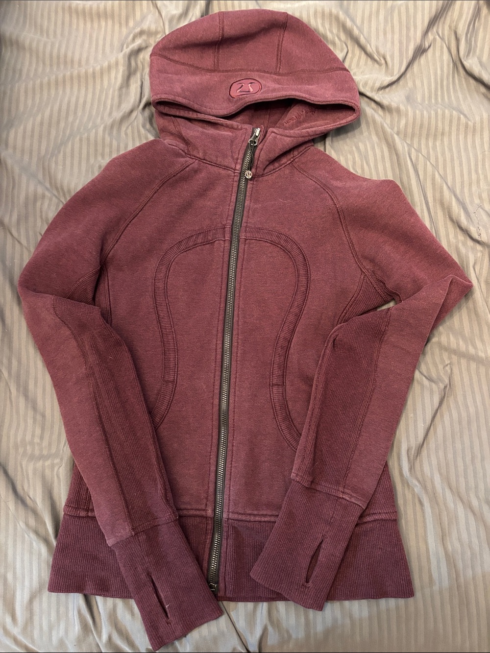 lululemon athletica Maroon Zip-Up Hoodie